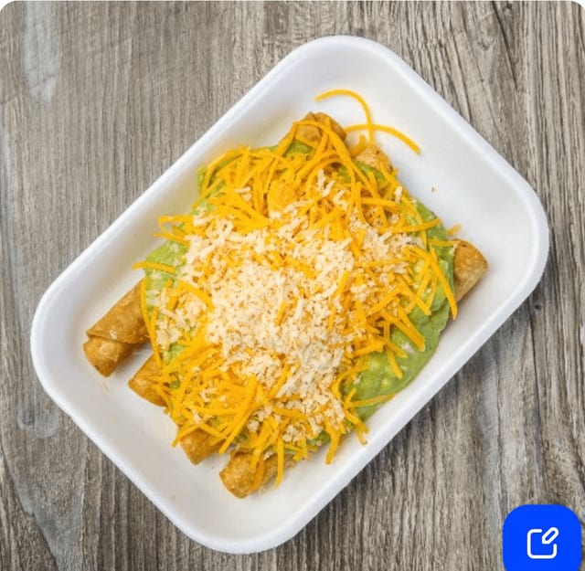 3 Chicken Rolled tacos.