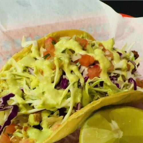 Fish - Battered Soft Taco.