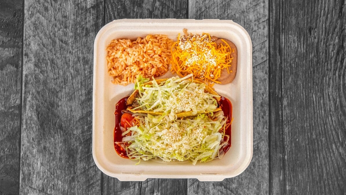 1. Beef Taco, Cheese Enchilada.