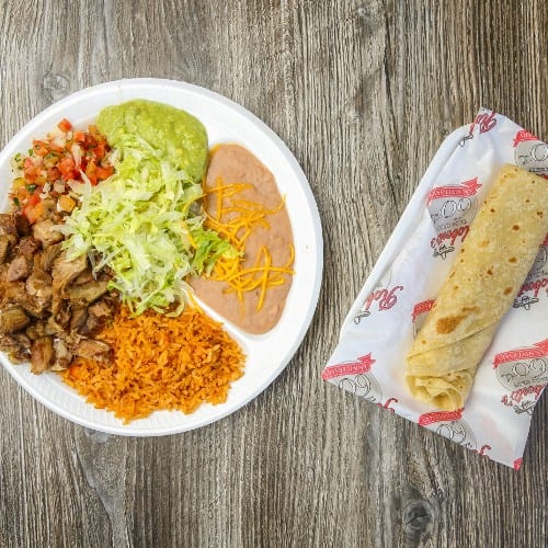 Combo # 10.  Carnitas Plate.